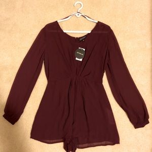 💜Cotton On Chiffon Long Sleeved Layered Playsuit